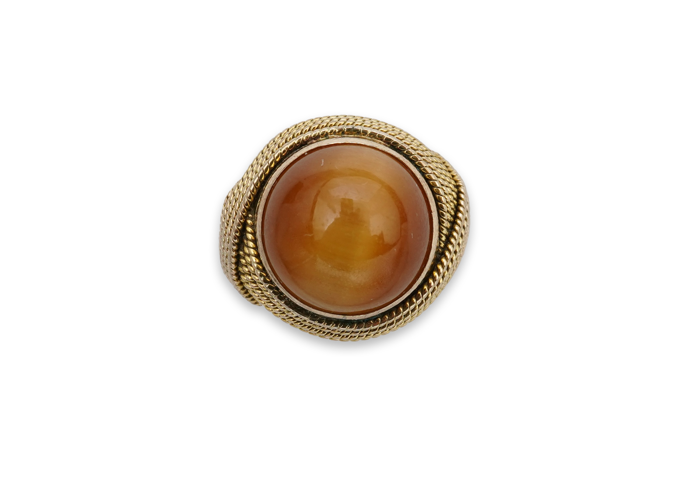 A tiger's eye dress ring, 1970s